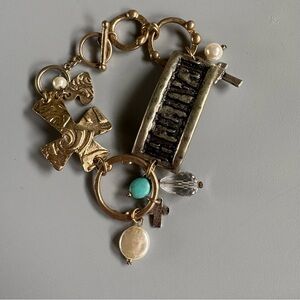 Gold and Silver Charm Bracelet